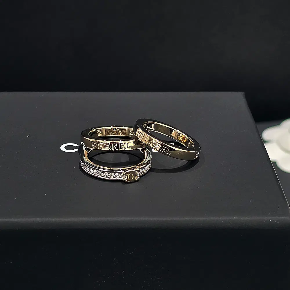 샤넬 반지/크리스탈 코코마크 3set