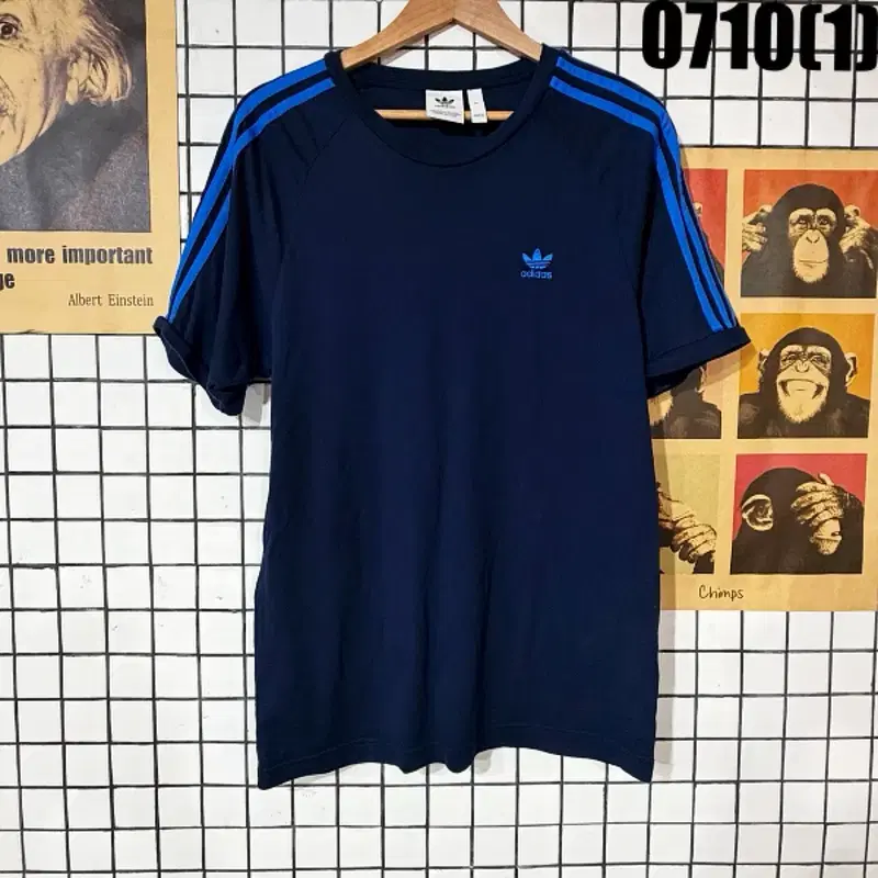 아디다스 반팔 티셔츠 네이비 XL