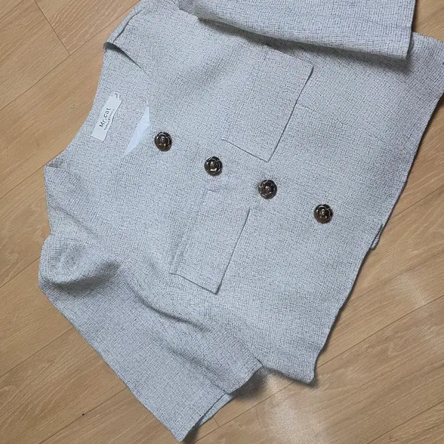 L.미쏘캐트 트위드 자켓 숏 기장55cm. 여