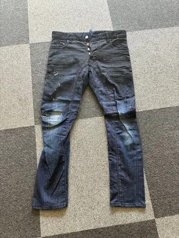 DSQUARED2 페인트 가공 데님 팬츠