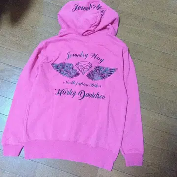 Harley Davidson 집업 후드티 핑크