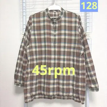 45rpm 남성용 긴팔 면 100% 셔츠 포켓 부착