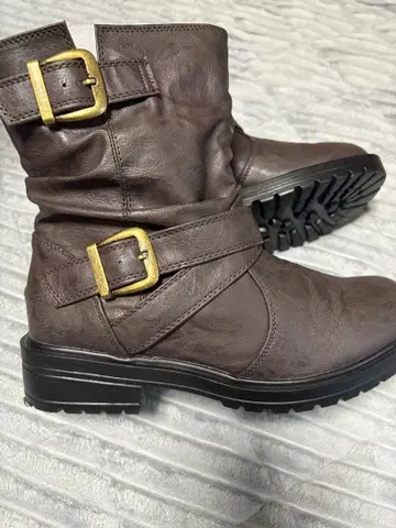 여성용 숏부츠 다크 브라운