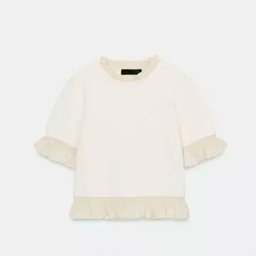 ZARA 콤비 숏 슬리브 스웨터 M