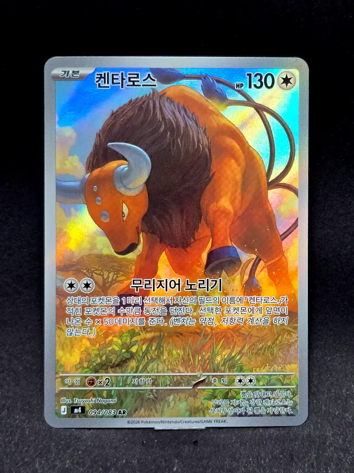 포켓몬카드 켄타로스 ar
