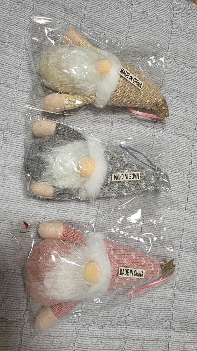 크리스마스 산타 인형3종 세트
