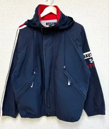 90s NAUTICA 노티카 나일론 자켓 후드 부착 남성용 S