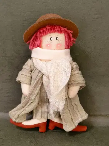새상품급 패브릭 소재 핸드메이드 인형 여아 높이 16cm