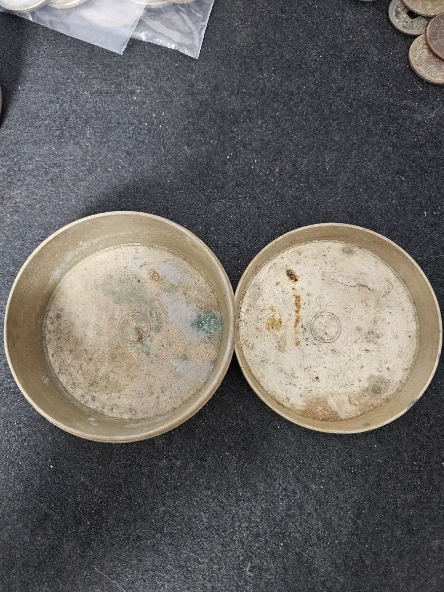 옛날 오래된 백동 향합