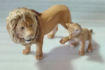 Schleich 라이온 모자 피규어 2개 세트