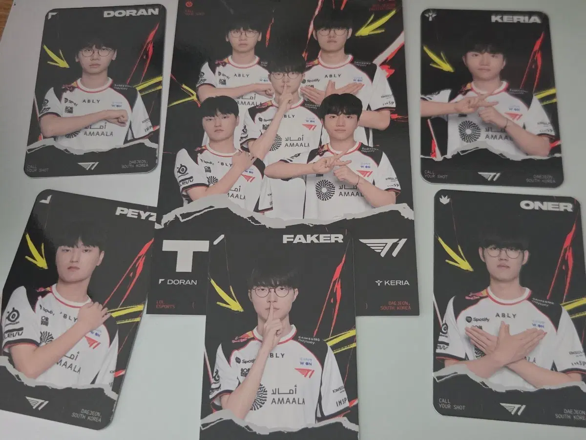 일괄) MSI T1 엽서 포토카드 + soop 포카 세트 (5인 전체)