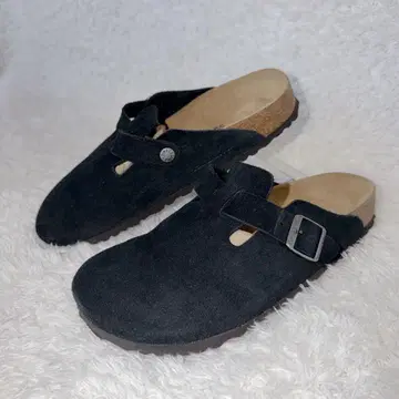 [ 고품질 ] BIRKENSTOCK Boston 스웨이드 샌들 블랙 40