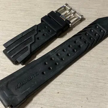 아쿠아노틱 교체용 벨트 블랙 약 24mm 정품 러버