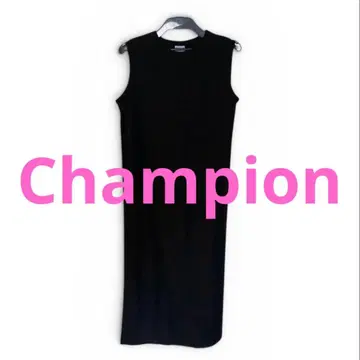 [ 새상품급 ] Champion 슬리브리스 니트 원피스 블랙(M)