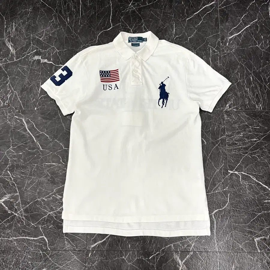 폴로랄프로렌 USA 치프키프 빅포니 PK 반팔 화이트