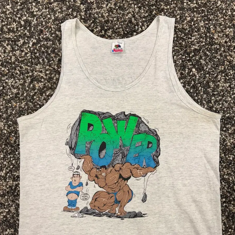 [L] 90s 프룻오브더룸 머슬 탱크탑 슬리브리스 made in USA