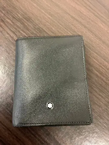 MONTBLANC 몽블랑 이단 접이식 지갑 블랙 가죽 천연 가죽