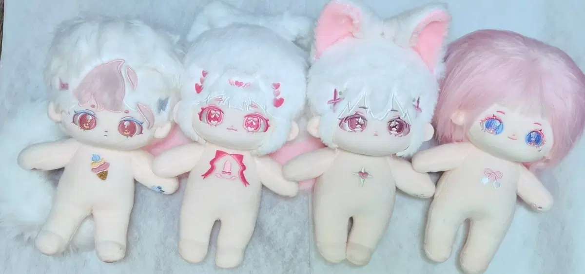 4개 일괄) 무속성 인형 20깅 여솜 20cm