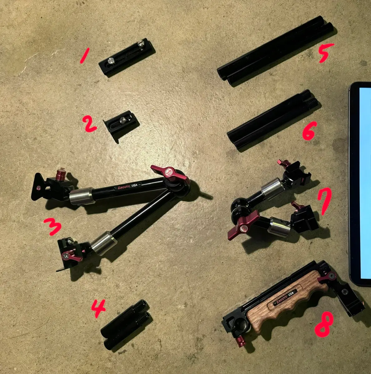 자쿠토 Zacuto 암 핸들 악세서리 번들 세트
