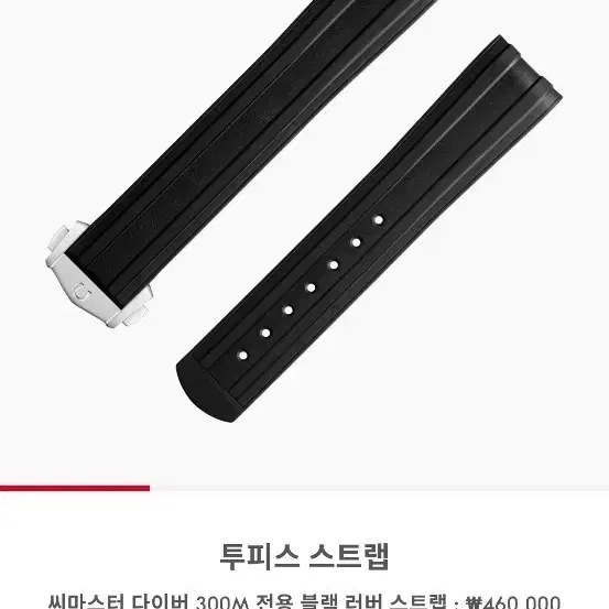오메가 씨마스터 다이버 300M 전용 블랙 러버 스트랩+디버클 팝니다.