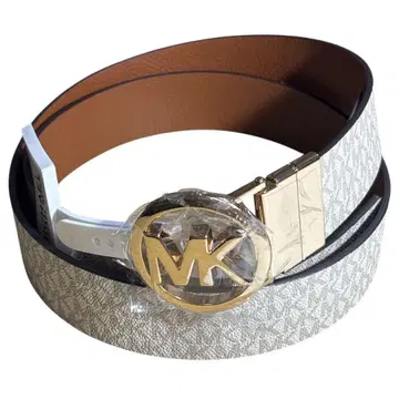 Michael Kors 벨트 리버서블 MK 로고 L 화이트 브라운