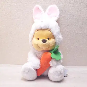 [새상품] 푸우 봉제 인형 (M) 37cm 화이트 토끼 택 포함
