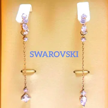 새상품급 Swarovski 귀걸이 후프 스와로브스키 골드