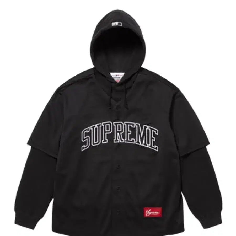 25FW 슈프림 시카고 화이트삭스 후드 베이스볼저지 XXL
