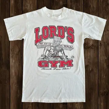 90's LOAD'S GYM Tee L White