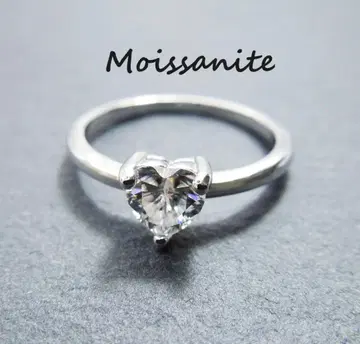 12호 D 모이사나이트 하트 반지 0.5ct 5mm 1알 반지
