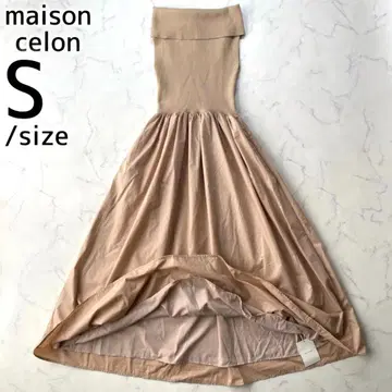 [ 새상품 ] maison celon 도킹 원피스 오프숄더 롱