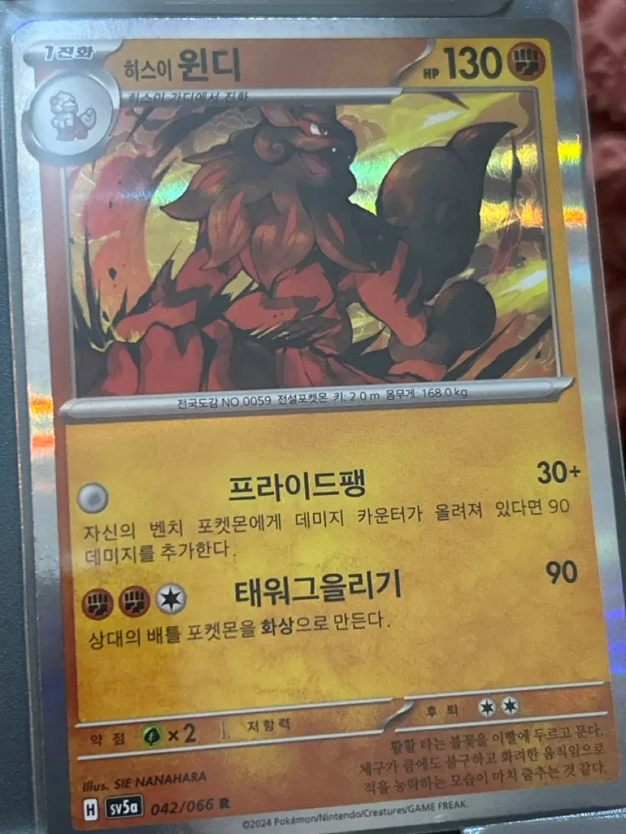 포켓몬카드 히스이 윈디R