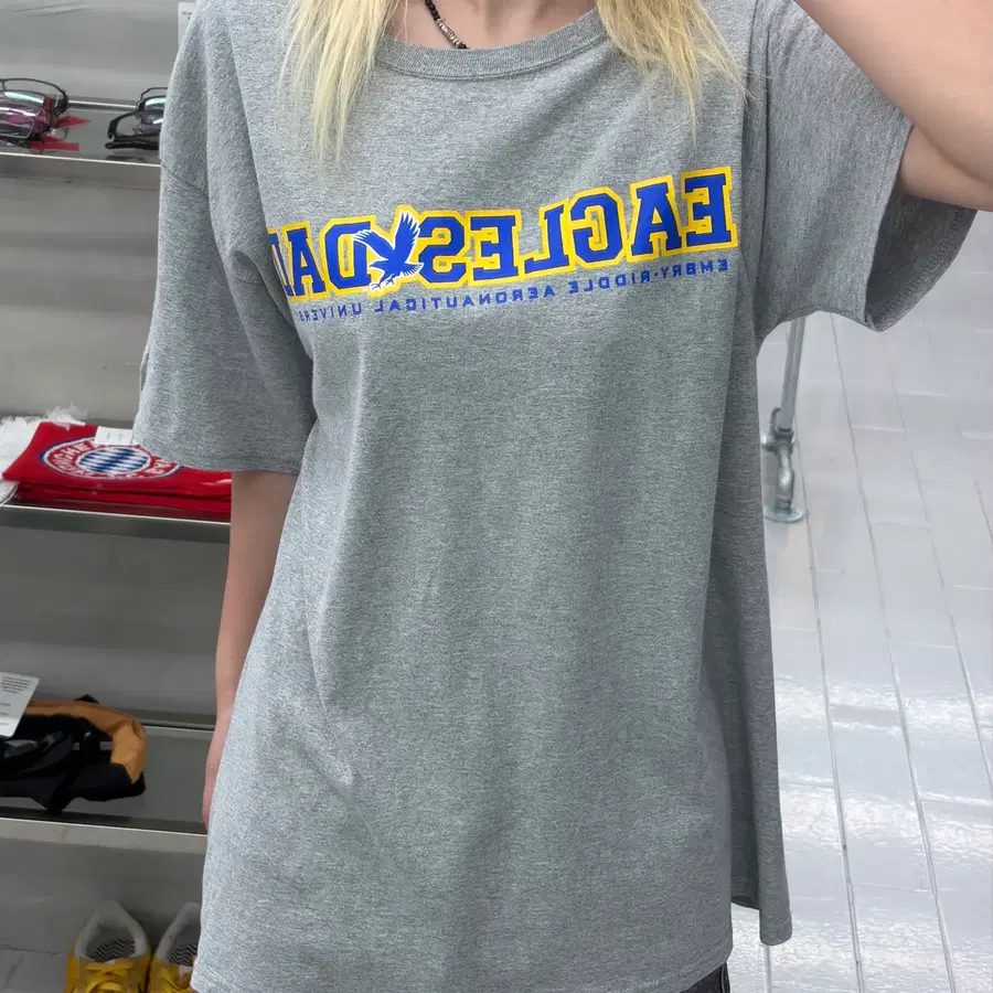 (L) 챔피온 엠브리리들 항공대학교 반팔 티셔츠