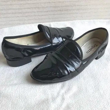 레페토 마이클 신발 블랙 24cm 상당 패턴트 레더 로퍼