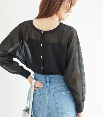 로페피크닉 2WAY 시어 크롭 기장 가디건