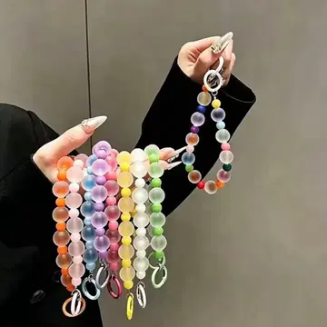 컬러풀 비즈 스트랩 키링
