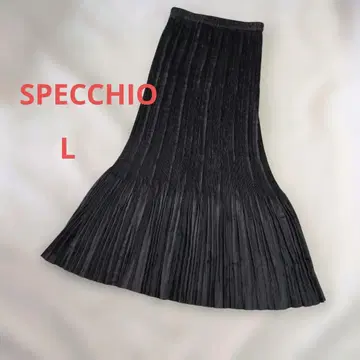 SPECCHIO 스페치오 블랙 셔틀 플리츠 롱 스커트