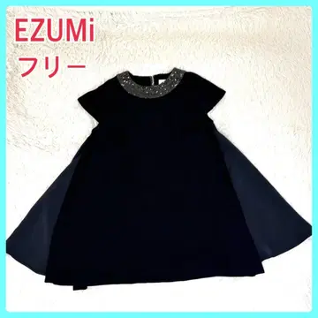 새상품급 EZUMi 에즈미 튜닉 원피스 스팽글 사이드 플레어 블랙