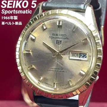1966년제 SEIKO 세이코5 스포츠매틱 자동 와인딩 금 다이얼 일본제