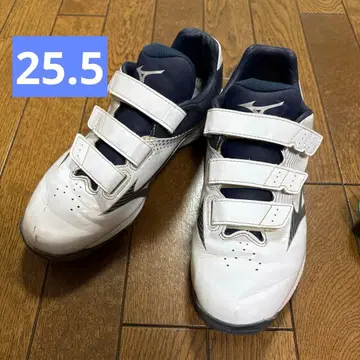 미즈노 25.5 야구 업 트레이닝 슈즈 화이트 네이비