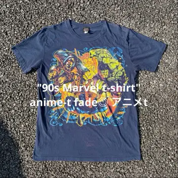 SALE 00s 마블 티셔츠 애니메이션 티 페이드