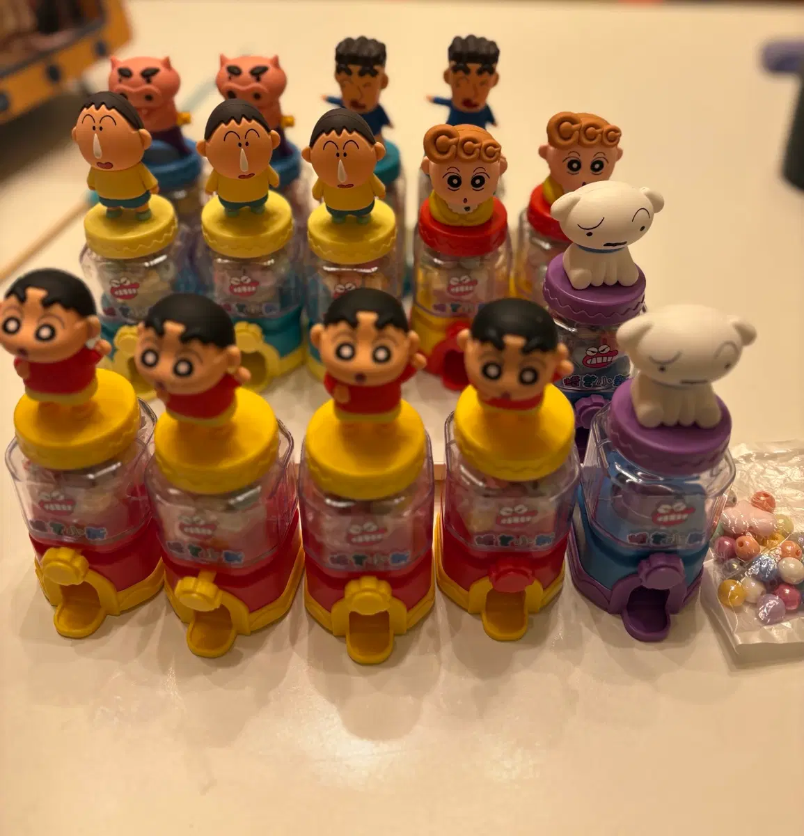 짱구 가챠 머신 피규어 짱구 맹구 흰둥이 짱아 부리부리대마왕 짱구아빠