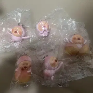 코비토즈칸 카쿠레모모지리 캡슐 토이 키링 5종 세트