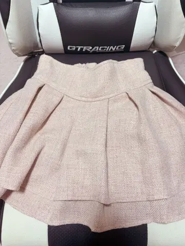 미셸 마카롱 슬림 레그 스커트 미셸마카 트위드 스커트 핑크