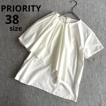 새상품급 프라이오리티 반팔 티셔츠 화이트 M 38 무지 여름