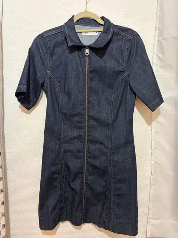 ZARA 데님 원피스 반팔 집업 M 사이즈