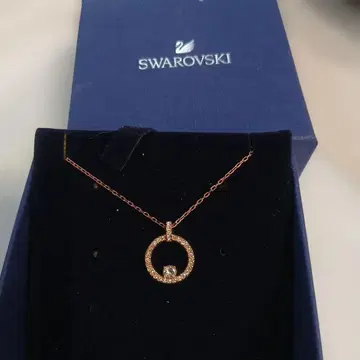 SWAROVSKI 목걸이 로즈 골드 서클