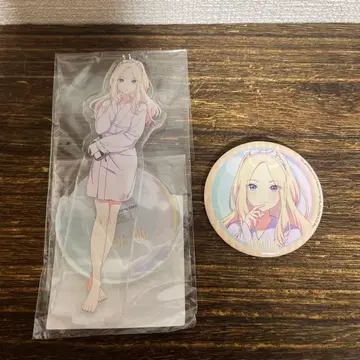쥬오 호시나 아크릴 스탠드 캔뱃지 세트 극락탕 콜라보 호시나 마나부 마스