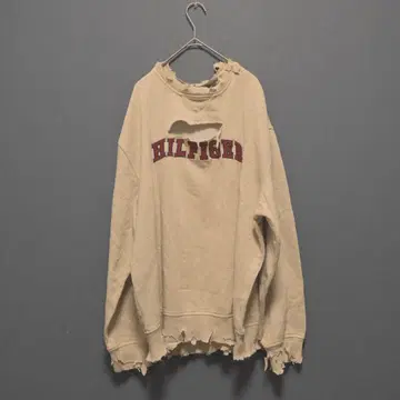 TOMMY HILFIGER 보로 맨투맨 구제 의류 맨투맨 츠네타 다이키