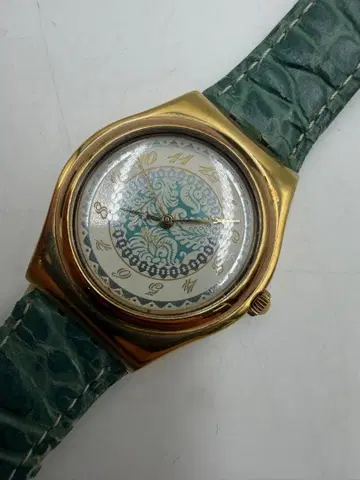 손목시계 swatch 스와치 SWISS 스위스 골드 그린